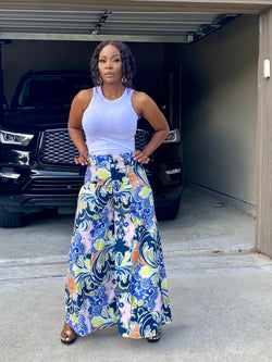 Brandi Flared Bottom Pants With Belt