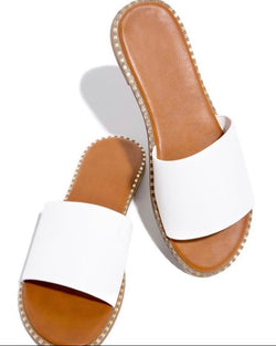 Chantal White Sandals