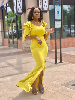 Debby Evening Gown with Side Slit