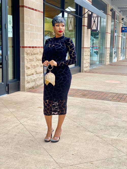 Kelley Velvet Patches Dress