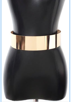 Metal Polished Plain Mirror Waist Chain Belt