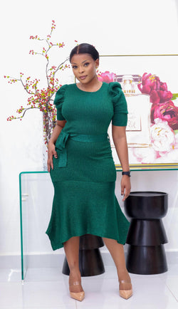 Tiffany Bottom Detail Midi Dress