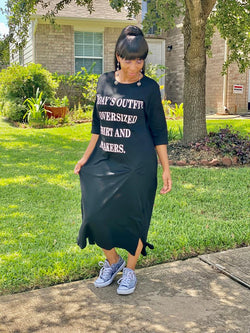 Todays Outfit Black Casual Maxi Tee Dress